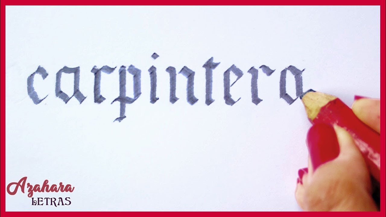 Caligrafía con Lápiz de Carpintero