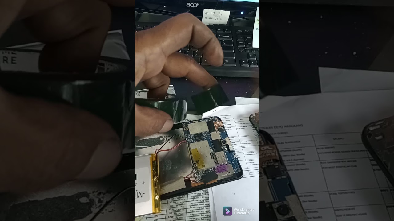 tutorial cara pasang bateray tanam  tab Zyrex 7 inch