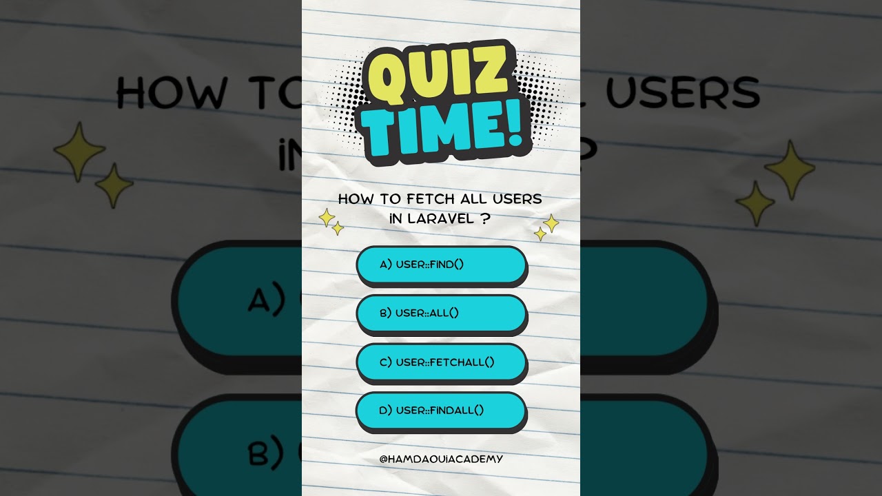 Laravel Quiz 1 🧑&zwj;💻