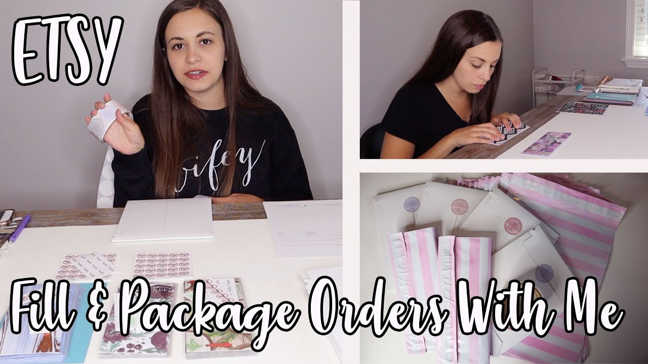 FILL, PACKAGE & SHIP MY ESTY ORDERS WITH ME | Cash Envelopes & Silhouette Sticker Shop
