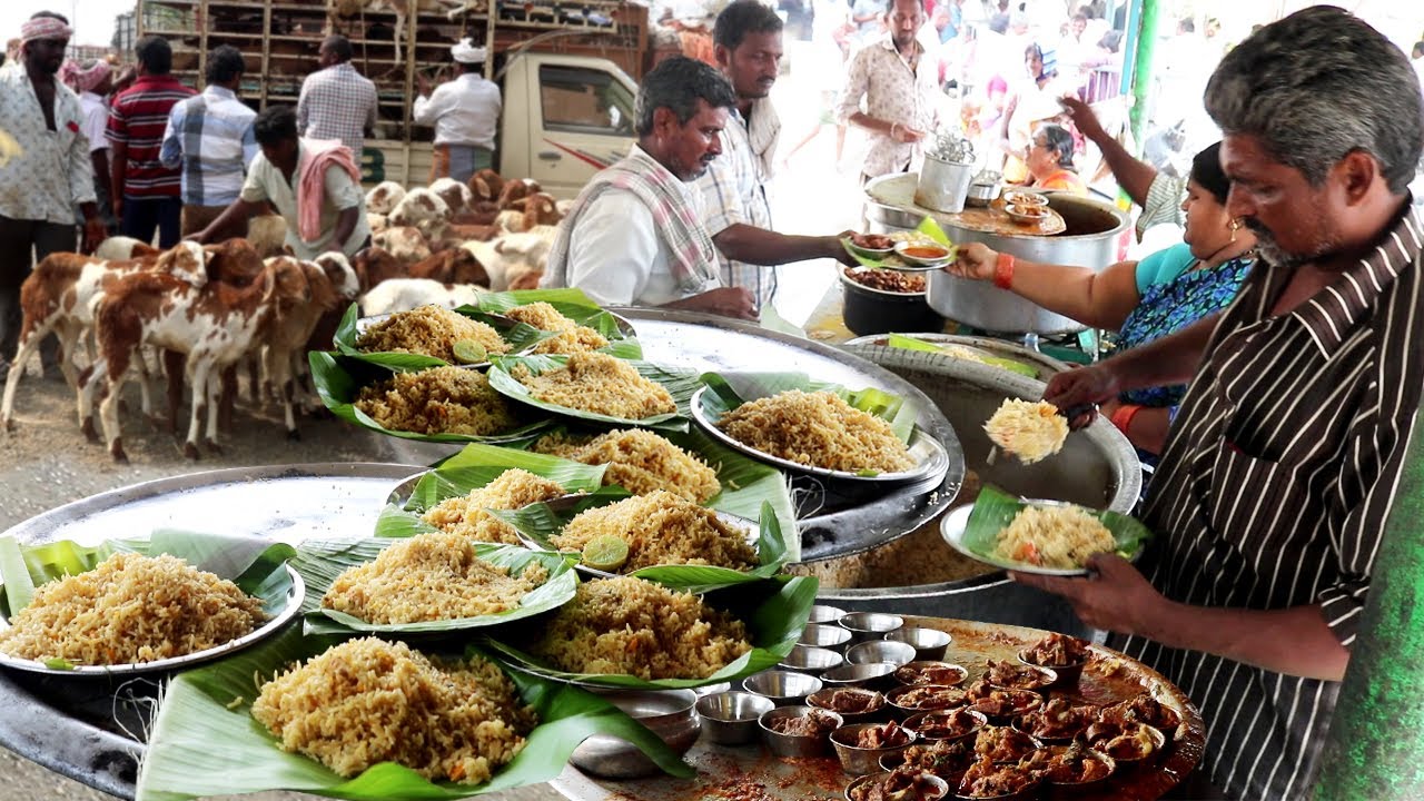 Mutton Curry With Raagi Mudda, Khichdi @ 120 Rs in Guntur | Gorrela Mandi Guntur | Amazing Food Zone