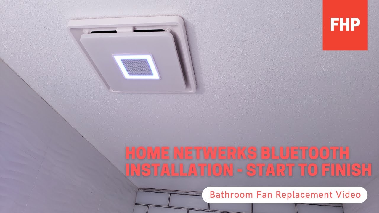 Установка вентилятора для ванной комнаты с Bluetooth от Home NetWerks