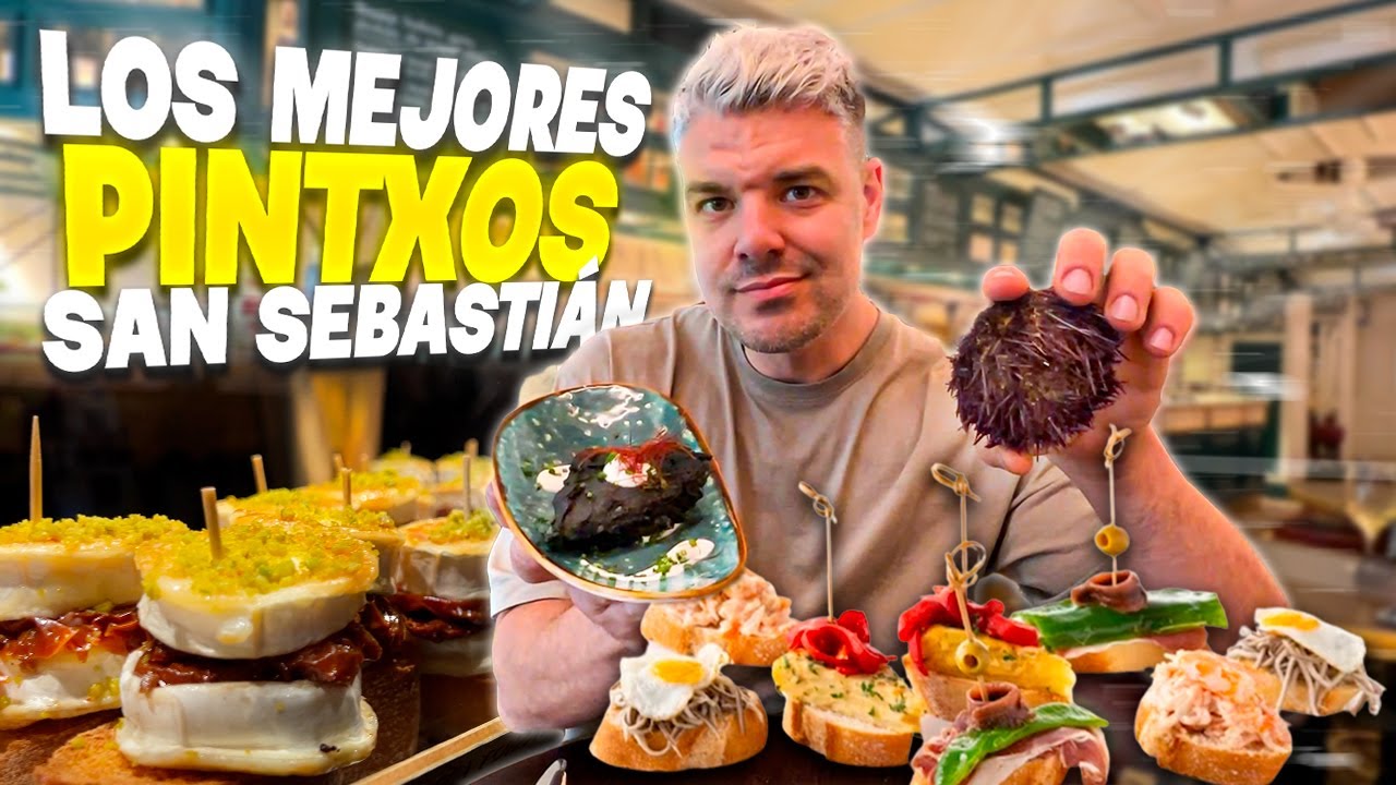 PROBANDO LOS MEJORES PINTXOS de SAN SEBASTI&Aacute;N por PRIMERA VEZ! *no esperaba comer esto*