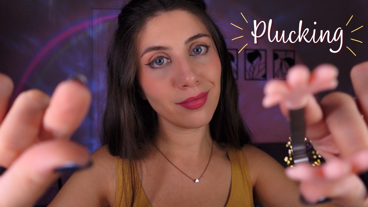 ASMR • Plucking your negativity away (pluck & snip)