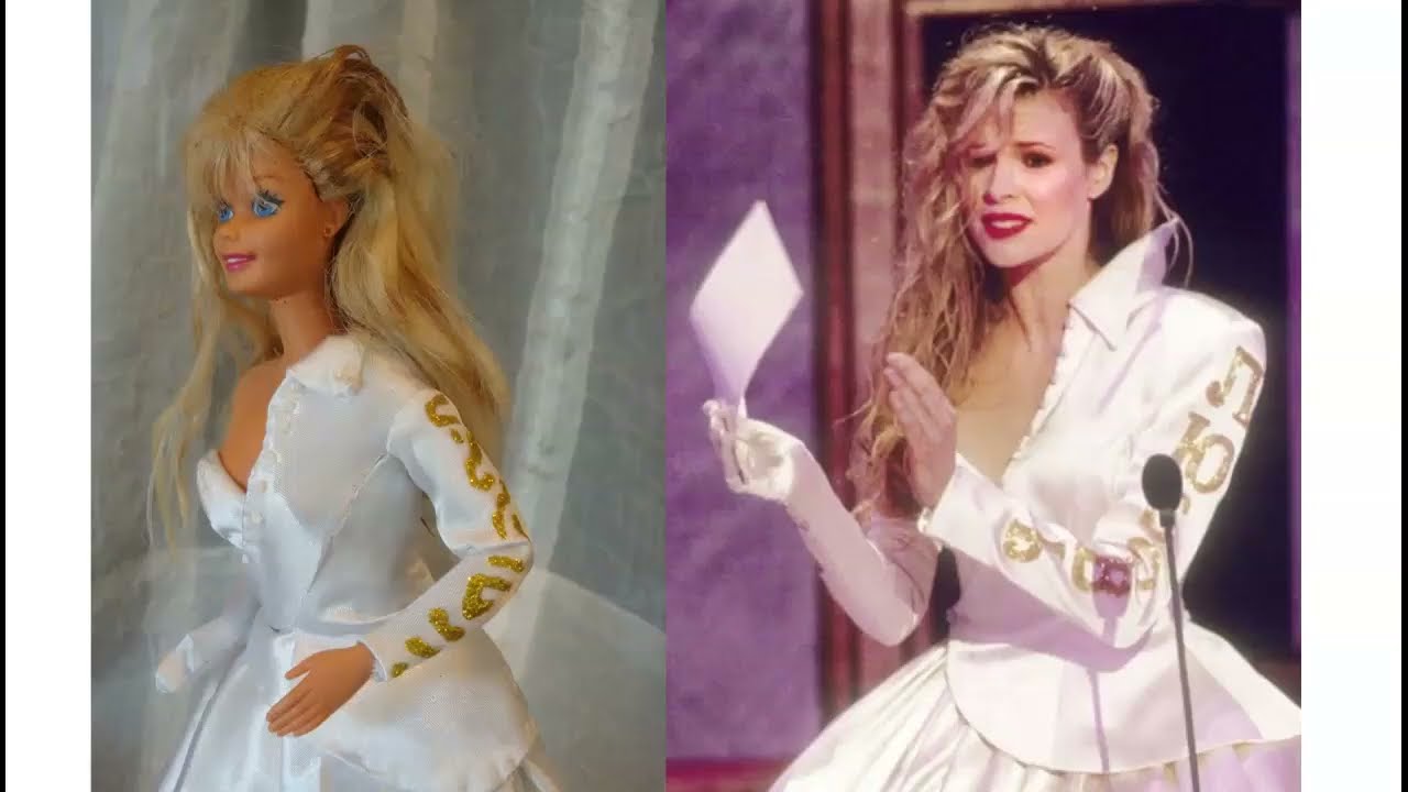 Kim Basinger in the worst Oscar dress of all time. 1990 Academy Awards red carpet fashion disaster