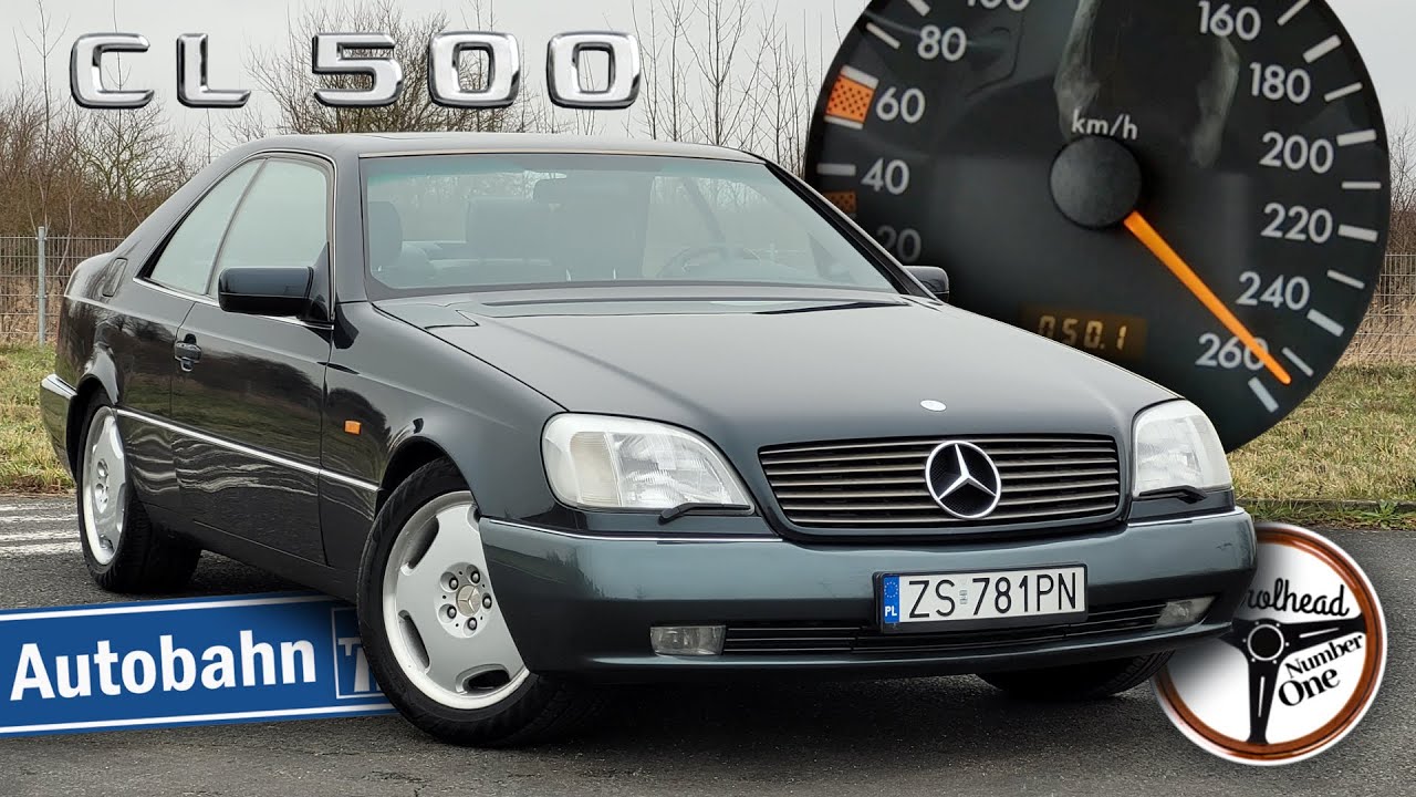 1996 Mercedes CL500 (320 KM) | V-MAX, 0-100, 100-200, 200-250 km/h, Prezentacja, AUTOBAHN. | 4K
