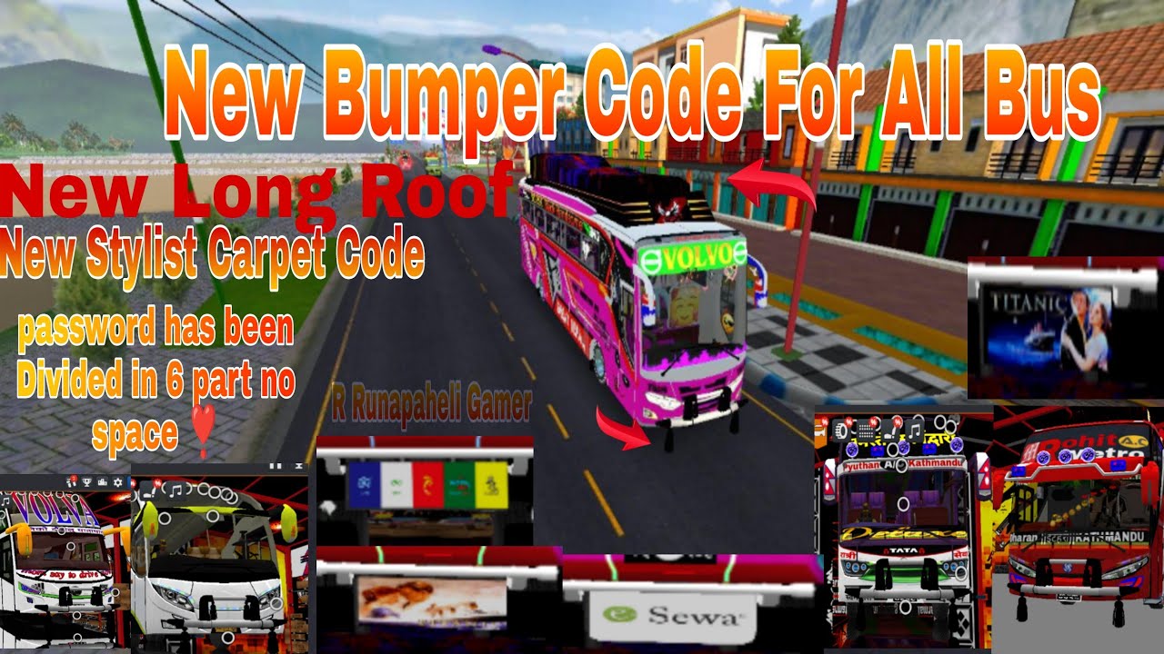 New Long Roof and Bumper For All bus Mod Bussid #bussimulatorindonesia #r_runapaheli_gamer #gamer