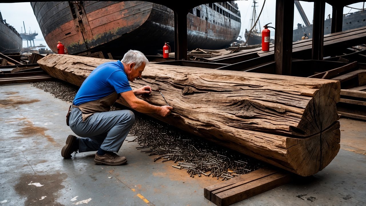 WARNING: Wooden Boat Restoration EXPERTS Remove Nails to Create Masterpiece!