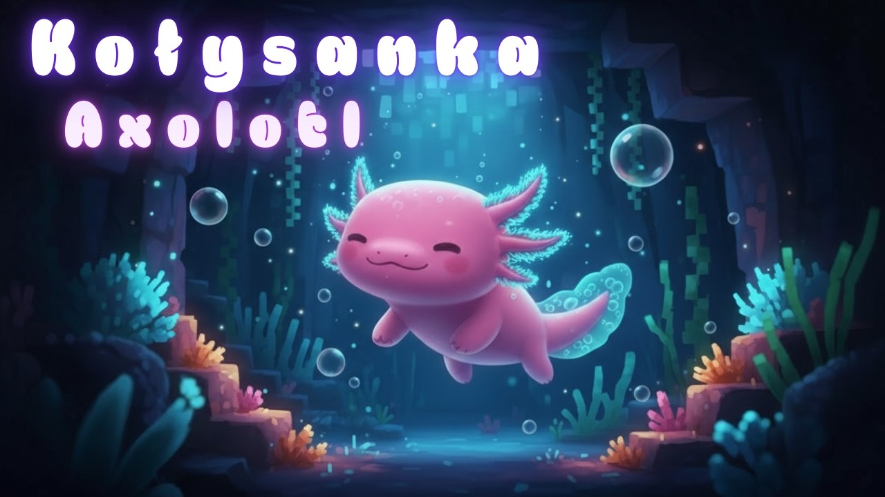 Aksolotl i Podwodna Kraina Snów ✨ Twoje Dziecko Szybko Zaśnie 🎶
