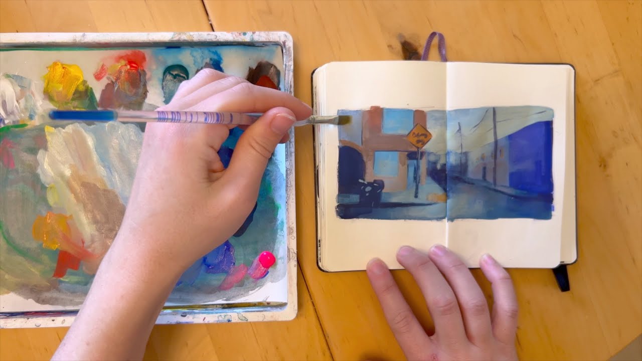 Improve your painting through color studies ✧ acrylic gouache painting process