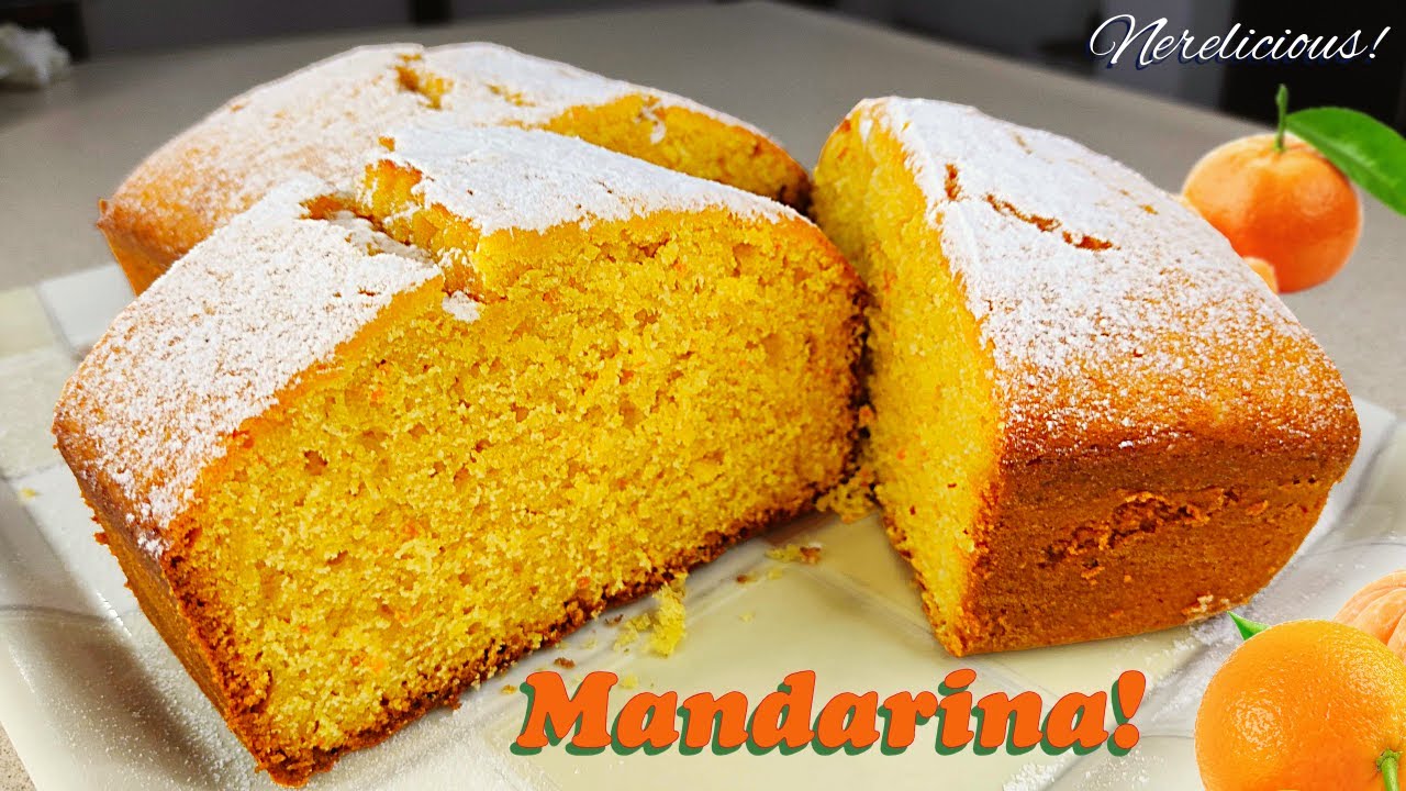 Bizcocho de Mandarina Súper Esponjoso 🍊 ¡Con Azúcar Glass y Sabor Natural!