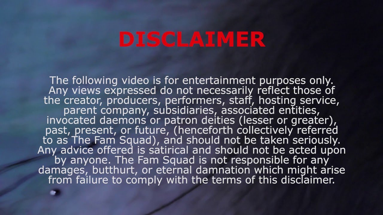 Legal Disclaimer