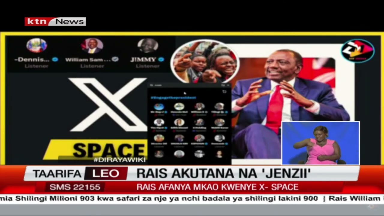 Rais Ruto afanya mkao kwenye x-space, akutana na 'Jenzii'