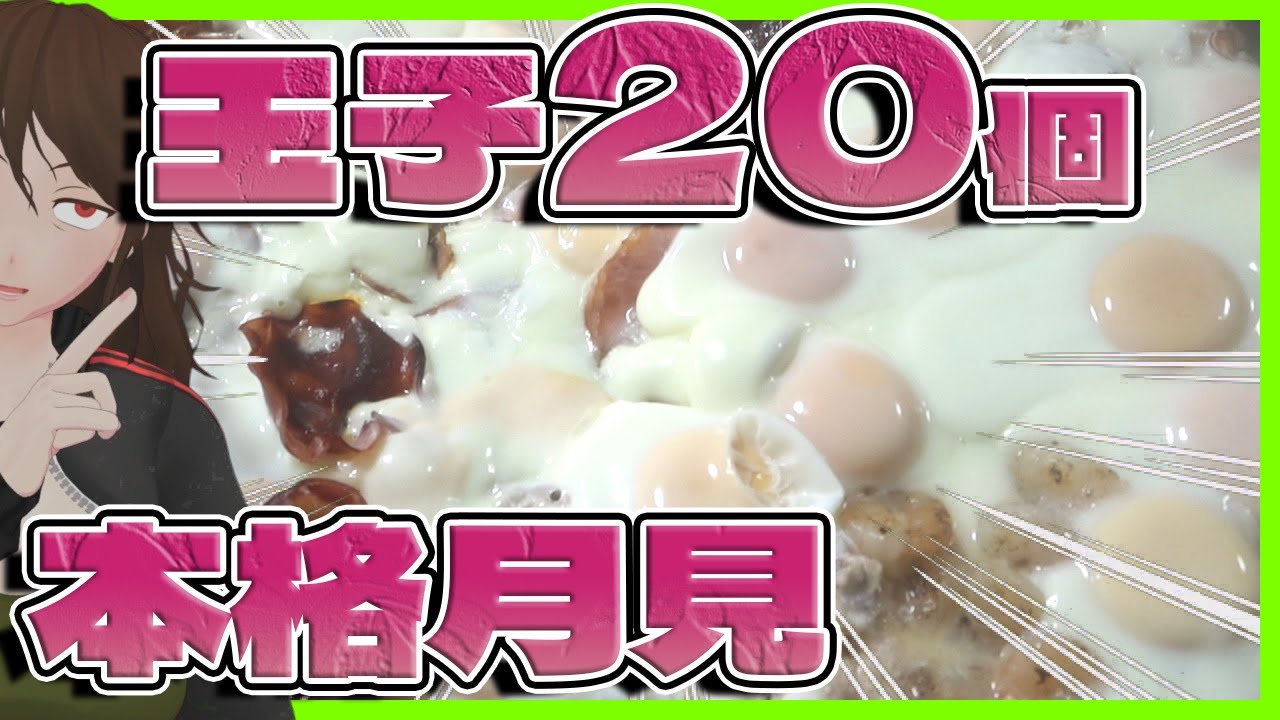 【ホットプレート】月見できなかったので巨大ハムエッグで20倍月見してみた【597】