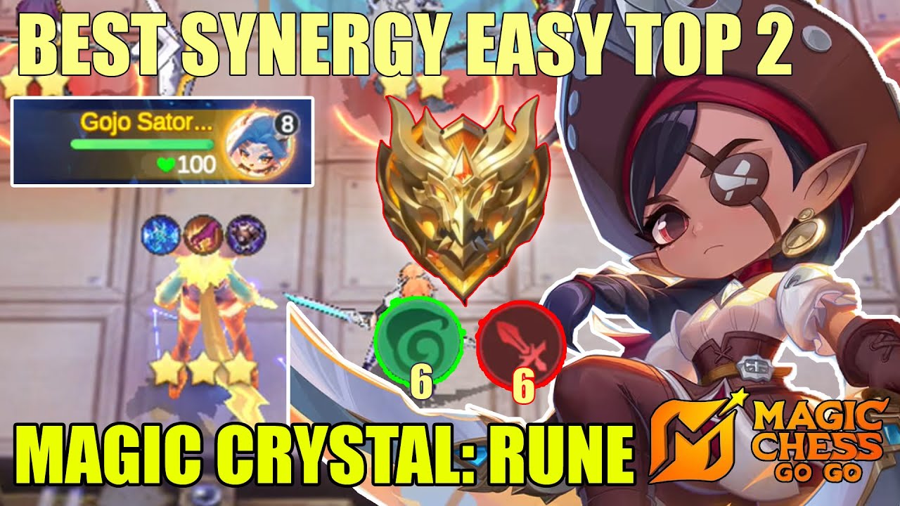 BEST SYNERGY NEW META EASY TOP 2  MAGIC CHESS GO GO MAGIC CRYSTAL: RUNE COMMANDER KARINA