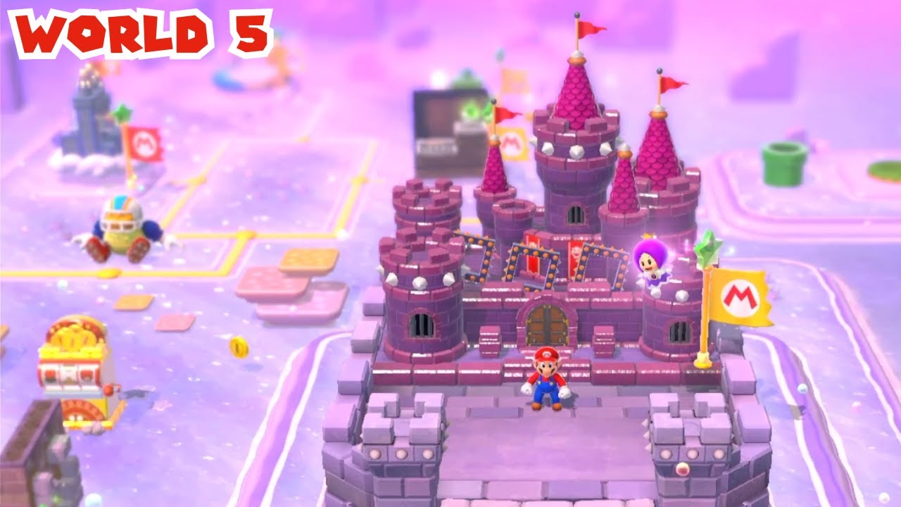 Super Mario 3D World - World 5 Complete Walkthrough - Mario