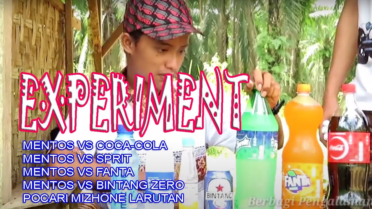 Eksperimen: Mentos, Coca-Cola, Sprite, Fanta, Bintang Zero, Larutan, serem banget
