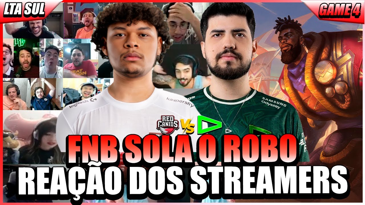 STREAMERS REAGEM ao FNB SOLANDO e HUMILHANDO o ROBO DANDO A VITÓRIA do GAME 4 pra RED vs LOUD