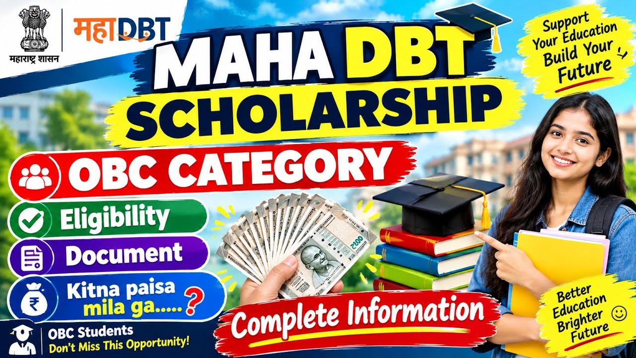 MAHA DBT OBC Scholarship 2026 | OBC Students | Eligibility, Documents & Kitna Paisa Milega? 💰 