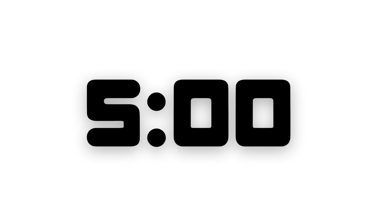 5- Minute Black & White #Study #timer | No Music, No Breaks | Aesthetic #focustimer ⏳