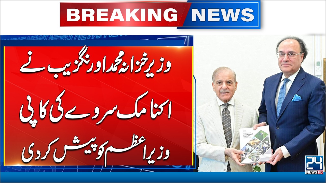 Finance Minister Muhammad Aurangzeb Presents Pakistan Economic Survey 2025&ndash;26 to PM Shehbaz Sharif