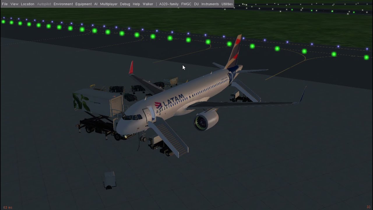 FlightGear 2020.3.8 a320 full flight