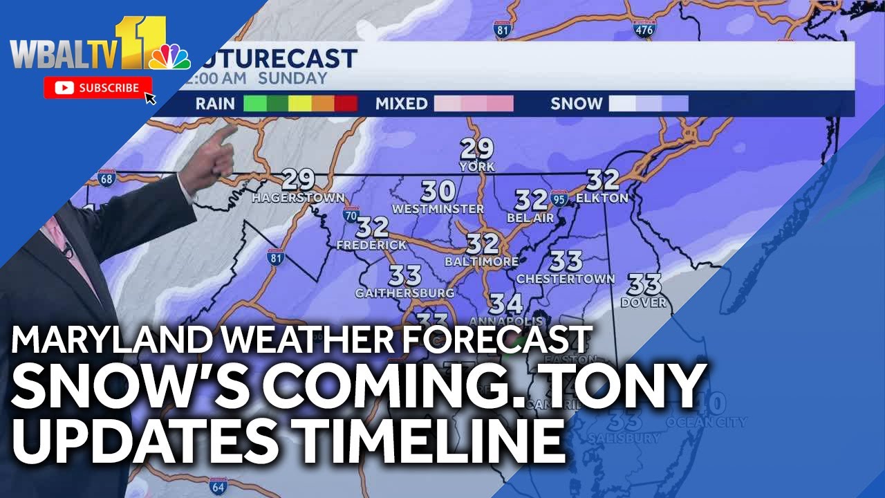 Inches of snow expected to come down overnight