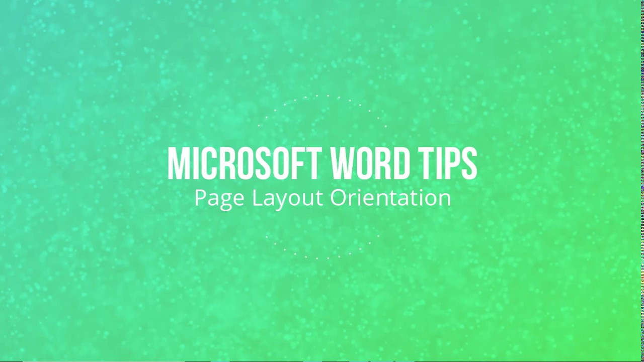 How to Use Different Page Layout Orientation in the Same Document