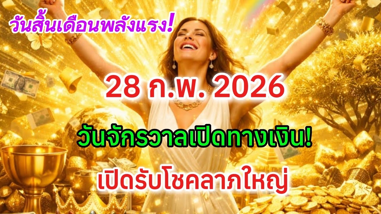 28 กุมภาพันธ์ 2026 วันสิ้นเดือนพลังแรงที่สุดในรอบปี! เปิดประตูจักรวาลรับโชคลาภใหญ่ก่อนเข้าเดือนใหม่