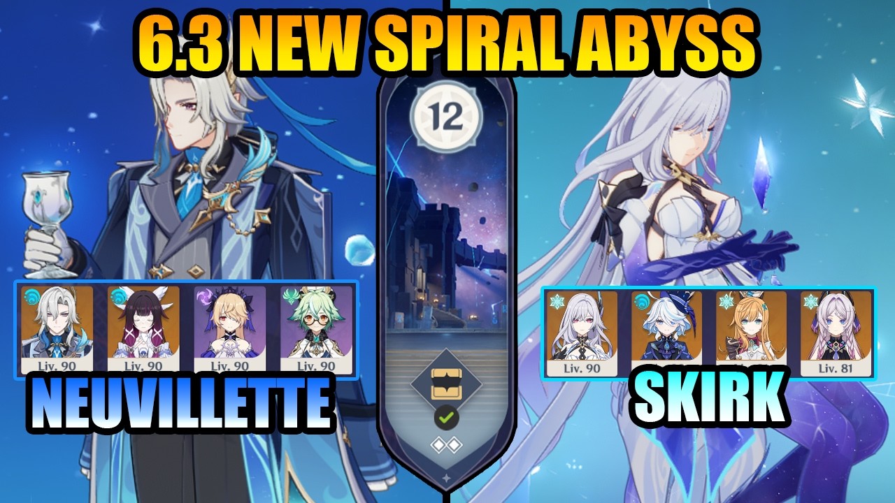 C1 NEUVILLETTE & C0 SKIRK | NEW SPIRAL ABYSS 6.3 | Genshin Impact