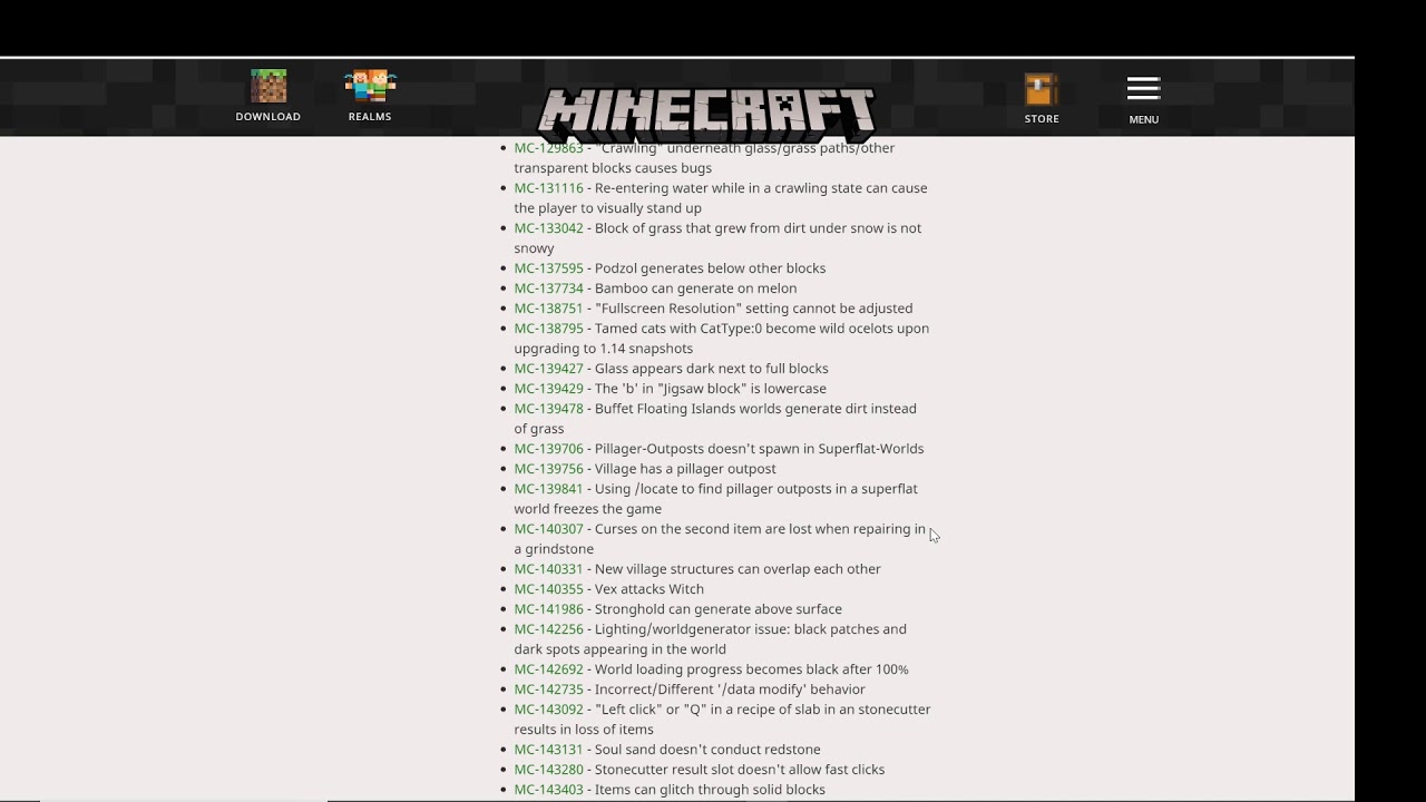 Minecraft snapshot 19w14a Bug fixes