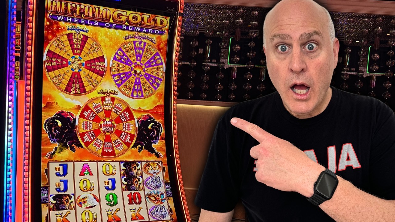 I COULDN'T BELIEVE MY EYES... SHOCKING WIN ON HIGH LIMIT BUFFALO GOLD WHEEL OF REWARDS!!!