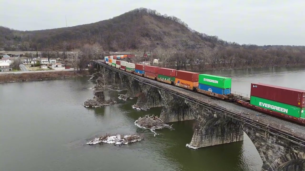 Norfolk Southern Rockville Bridge Harrisburg PA DJI Mini 4 Pro