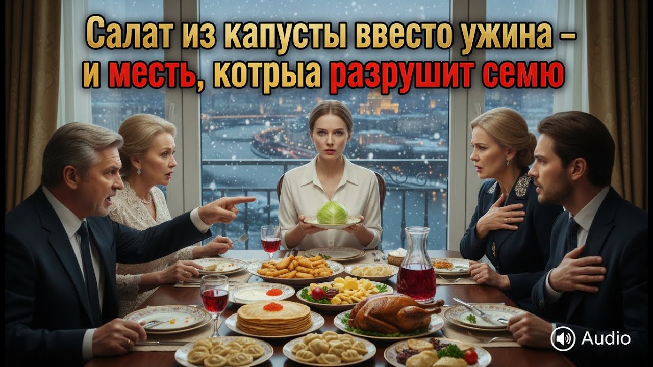 САЛАТ ВМЕСТО МЯСА НА УЖИНЕ РАЗОБЛАЧИЛ АЛЧНОСТЬ И РАЗРУШИЛ ИЛЛЮЗИЮ СЕМЬИ