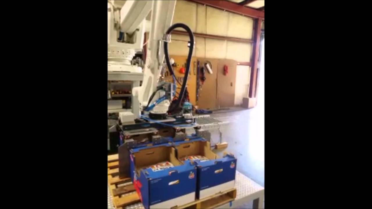 Byron Automation: Robot Palletizing Tabbed Boxes