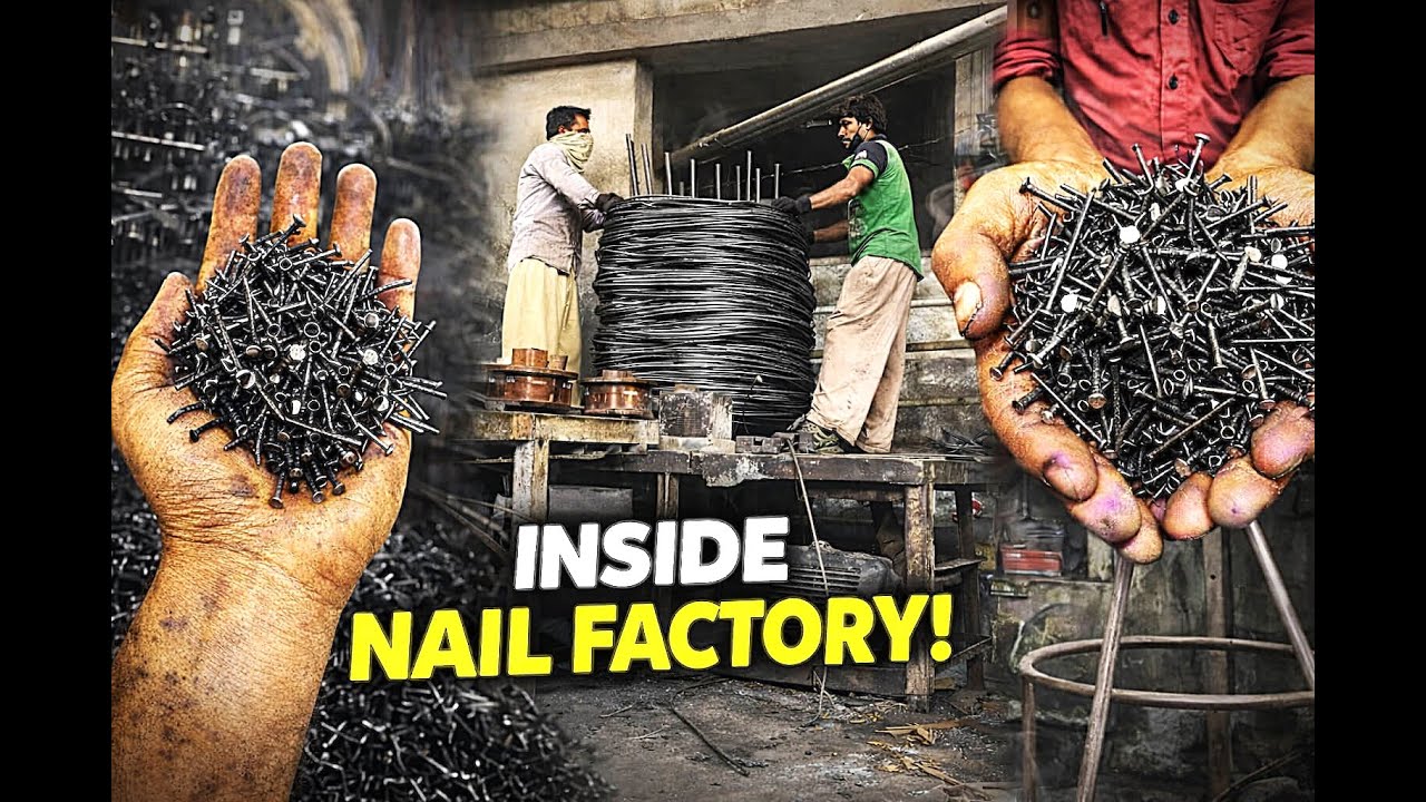Inside an Asian Iron Nail Factory | How Millions of Nails Are Made | Complete Manufacturing Process