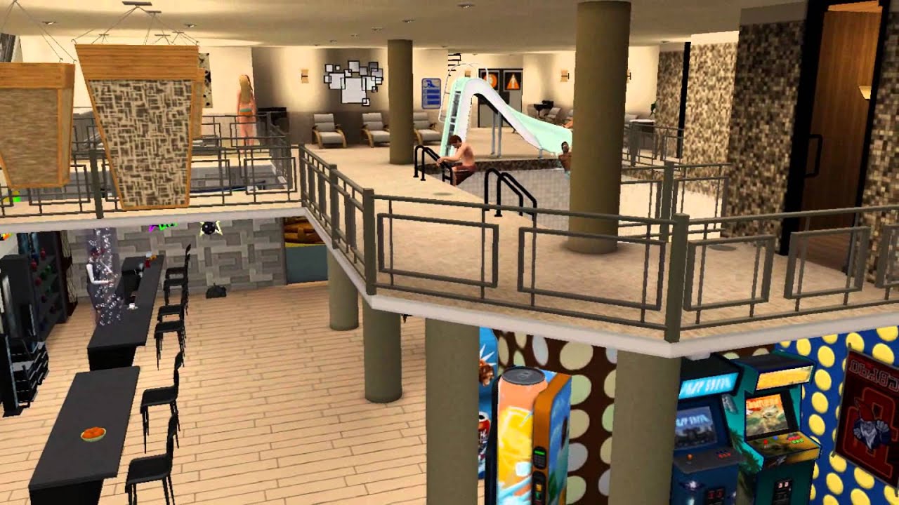 The Sims 3, house building - Blue Secret Island Resort