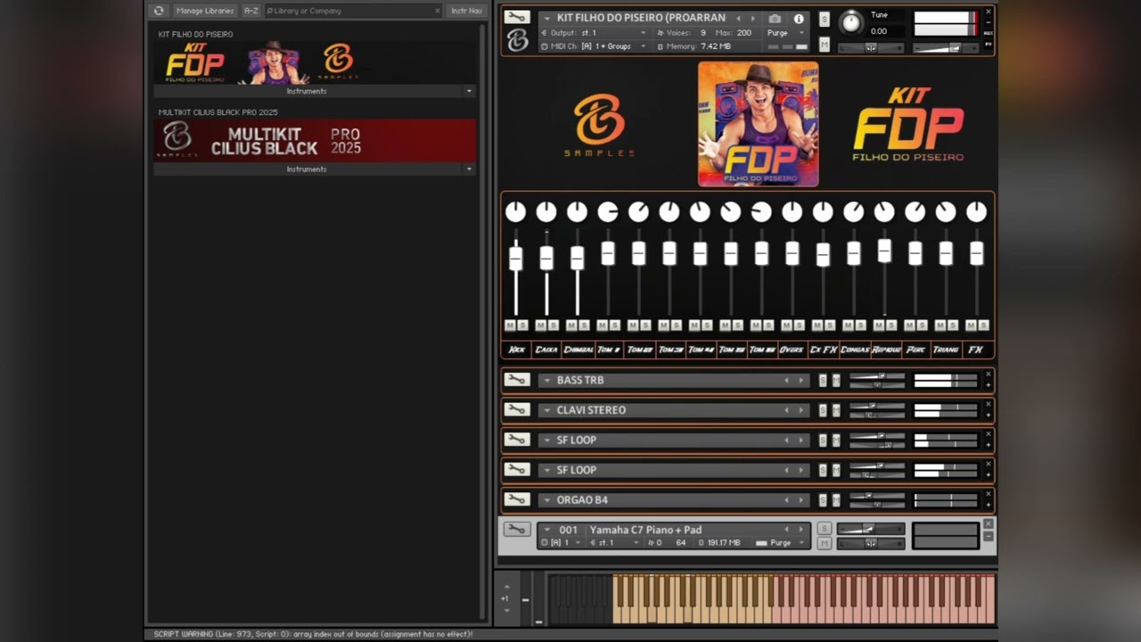 KIT FILHO DO PISEIRO - KONTAKT - RITMO YAMAHA - PROARRANGER X - VARRANGER - CILIUS BLACK SAMPLES