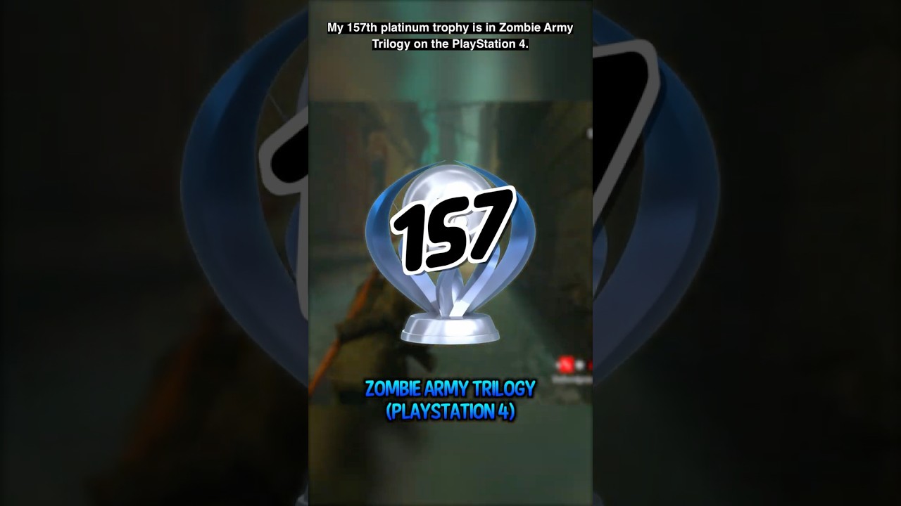 Платиновый трофей Zombie Army Trilogy #zat #playstation #gaming #platinum #trophyhunter #shorts