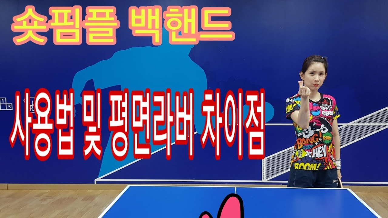 숏핌플 백핸드 사용법 및 평면라버와 차이점