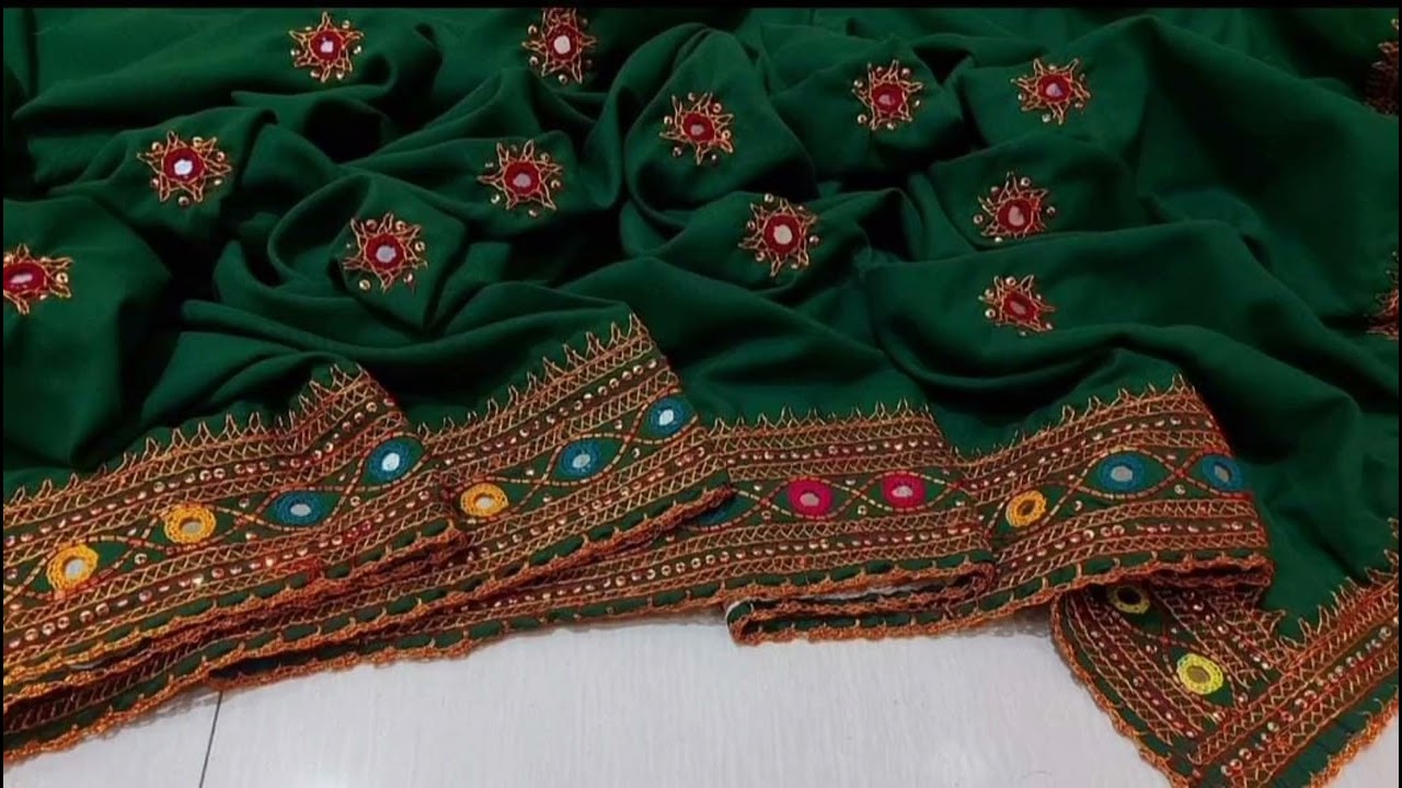 beautiful mukka hand work dupata designs sindhi barth designs
