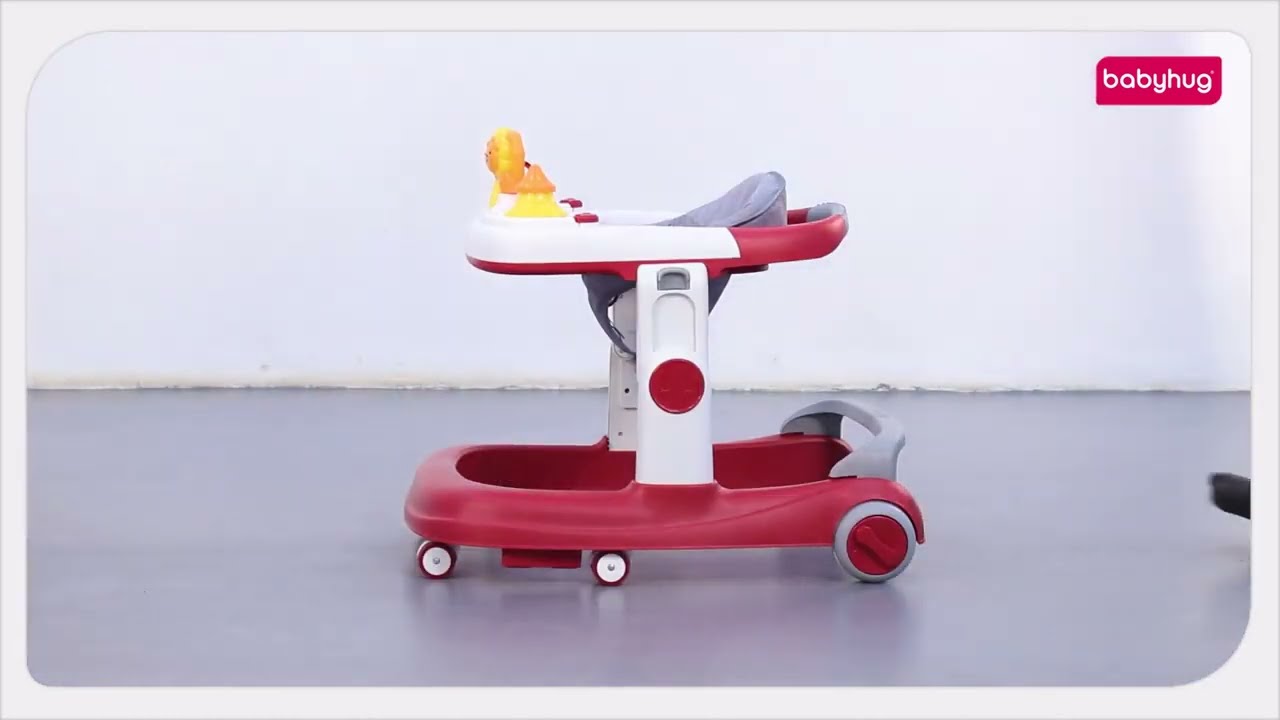 Babyhug Zest Musical Baby Walker With Adjustable Height & Toy Bar