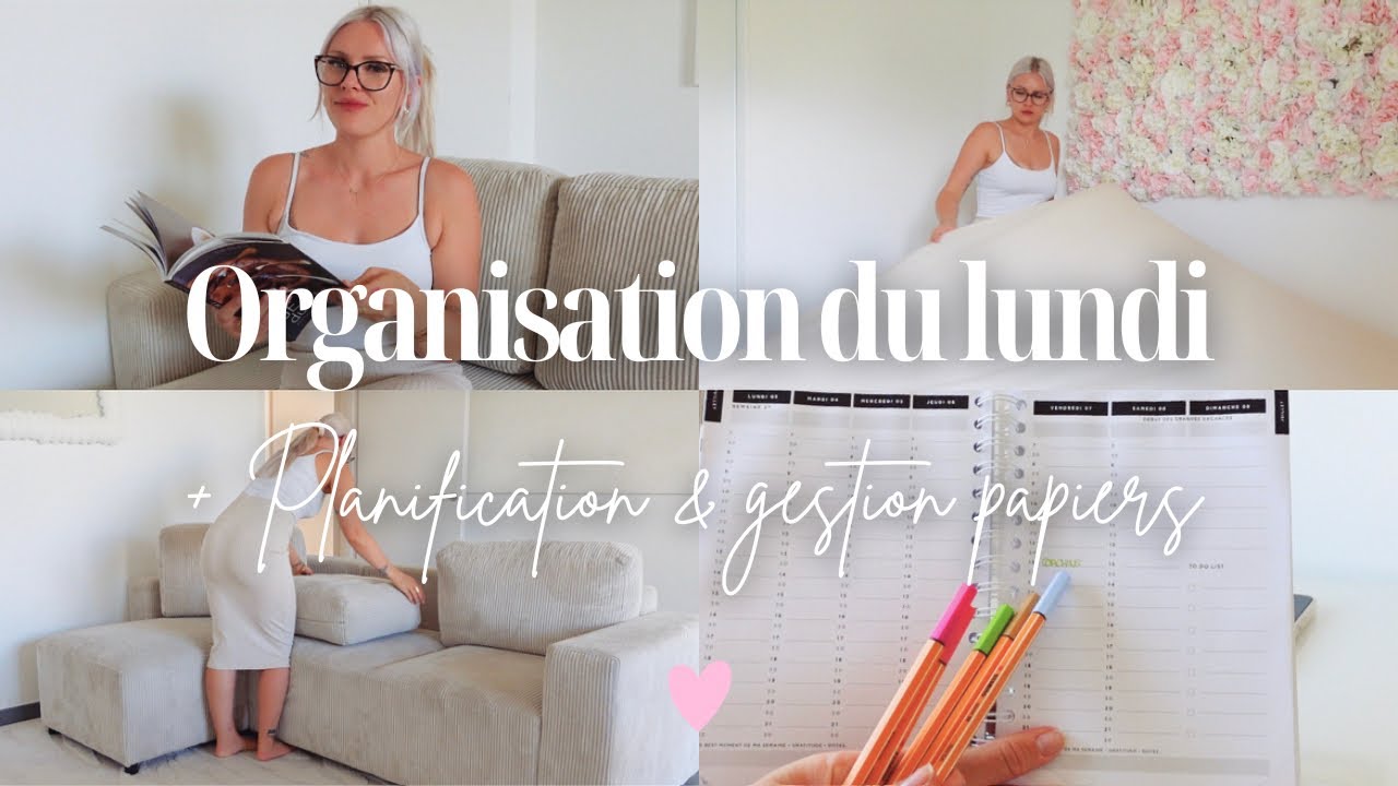 ORGANISATION DU LUNDI | Planification  • Gestion papiers • Recette brownies double chocolat