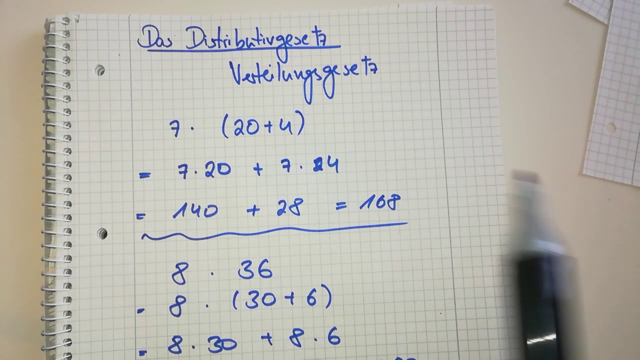 Das Distributivgesetz oder Verteilungsgesetz