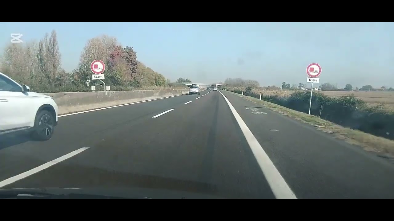 BOLOGNA TO FERRARA MOTORWAY ROUTE ITALIA 🇮🇹