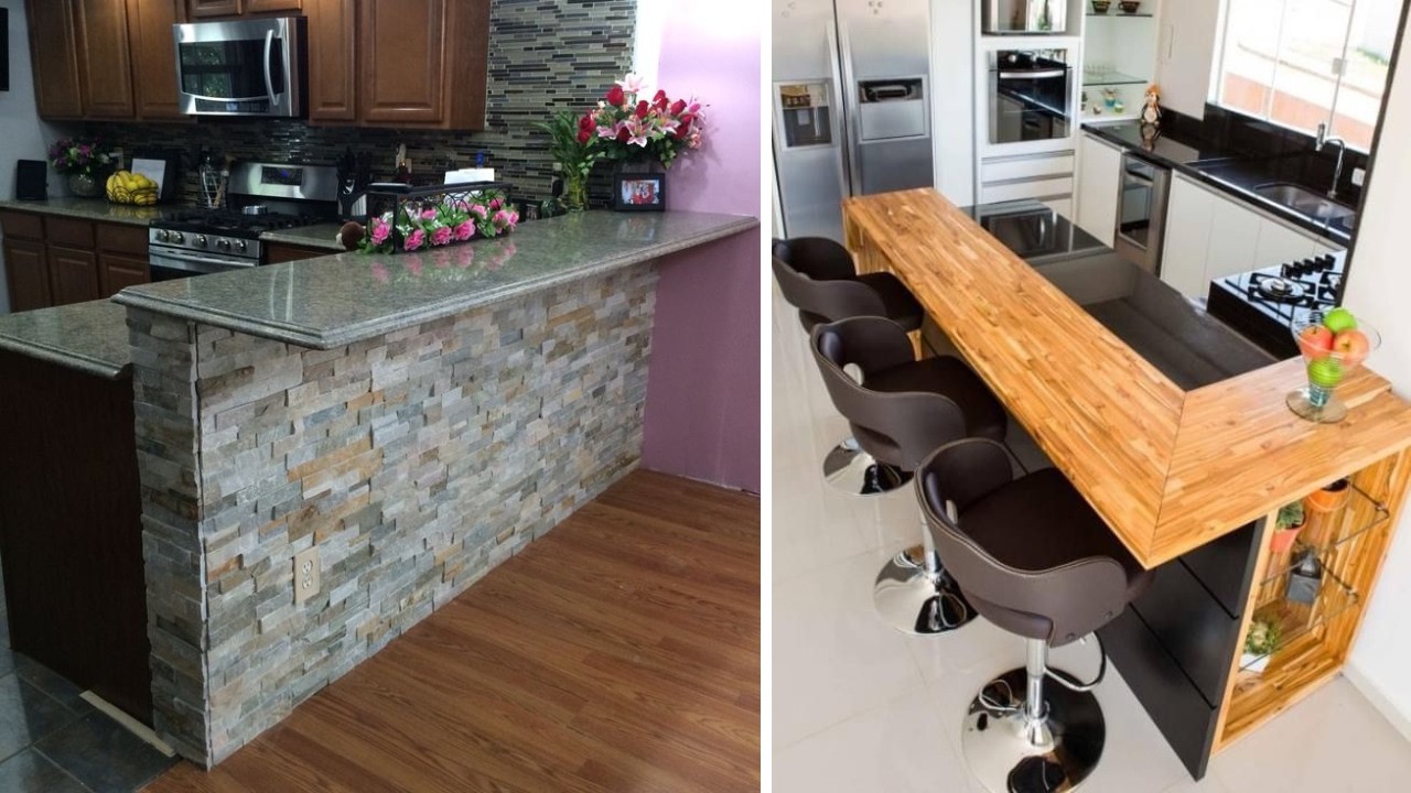 +167 iDEAS para implementar en tu COCINA una BARRA DESAYUNADORA para maximizar el espacio en tu casa