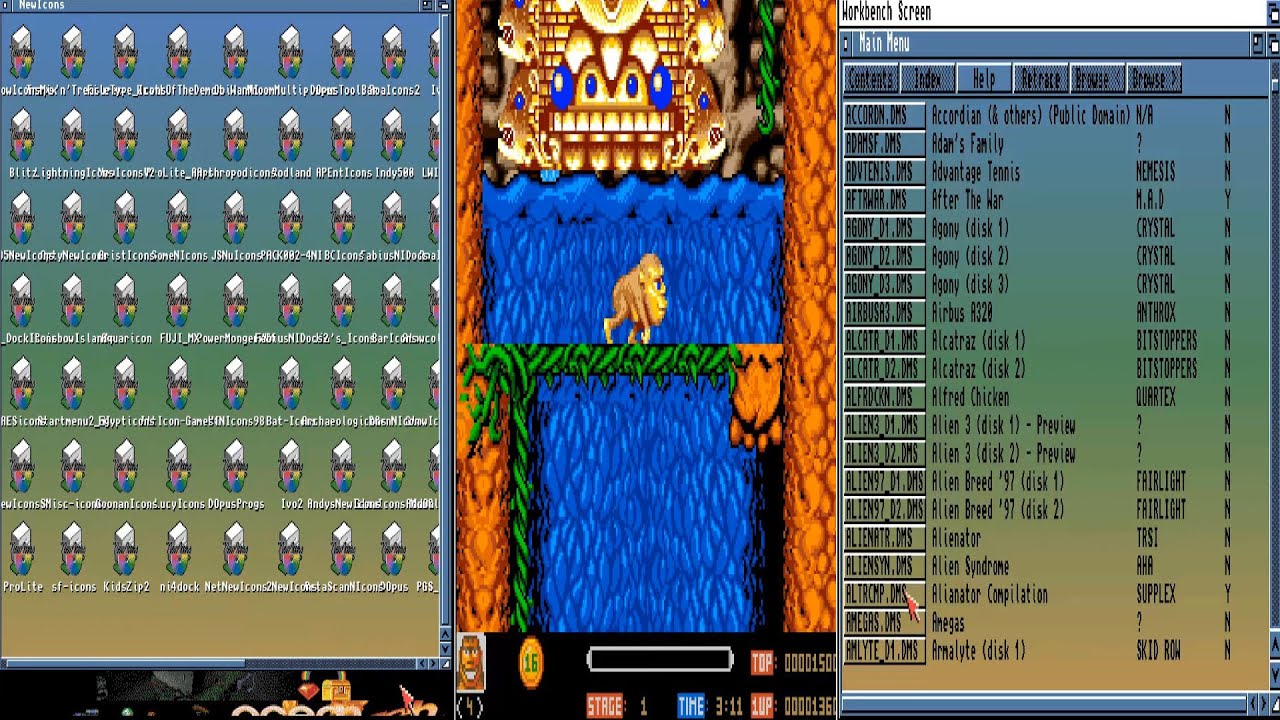 AMIGA CD NewIcons and Games DMS MASHER DIRECTLY TO DISK LOOK EAB ABIME TURRAN FTP NOT BOOTABLE In CD