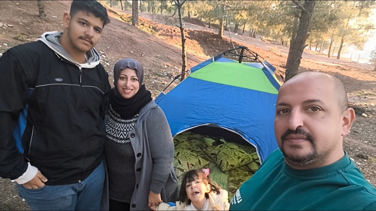 تخييم في غابة الصنوبر وغداء بركر عالحطب
