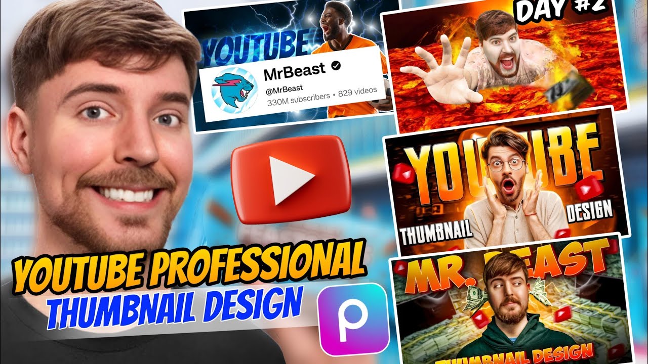 How to Make a professional 🔥 Thumbnail in PicsArt @MrBeast