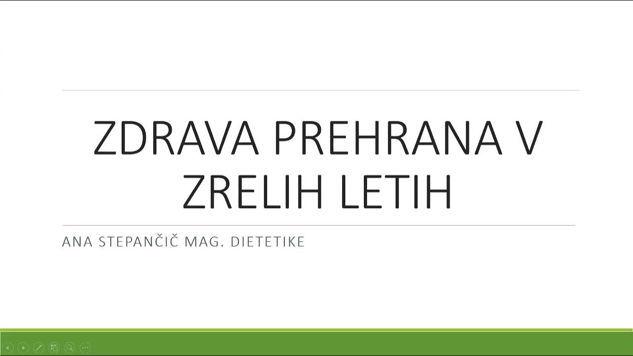 Zdrava prehrana v zrelih letih
